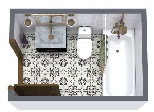 Layout kamar mandi